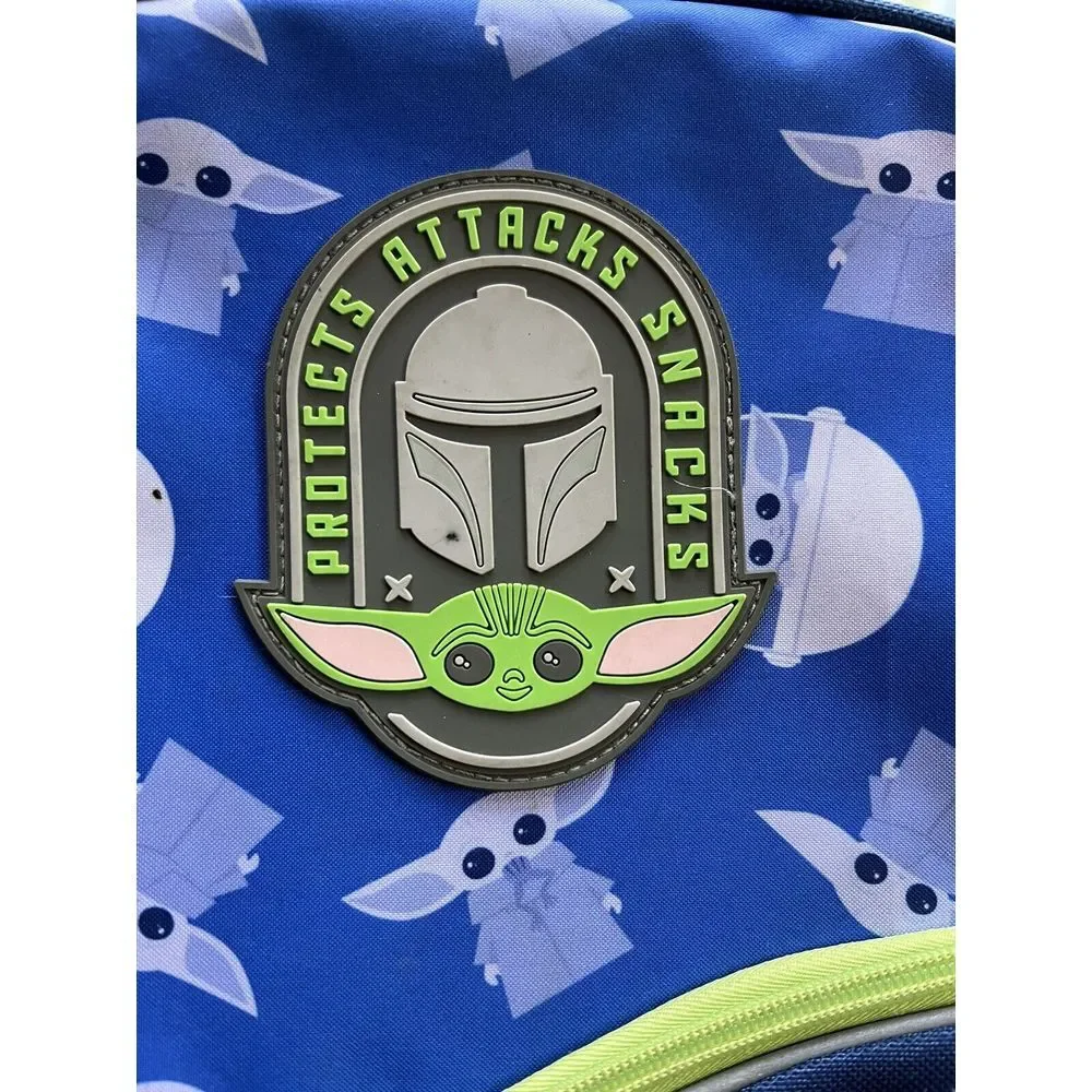 Kids School‎ Backpack, Star Wars Mandalorian Grogu Baby Yoda Blue The Child